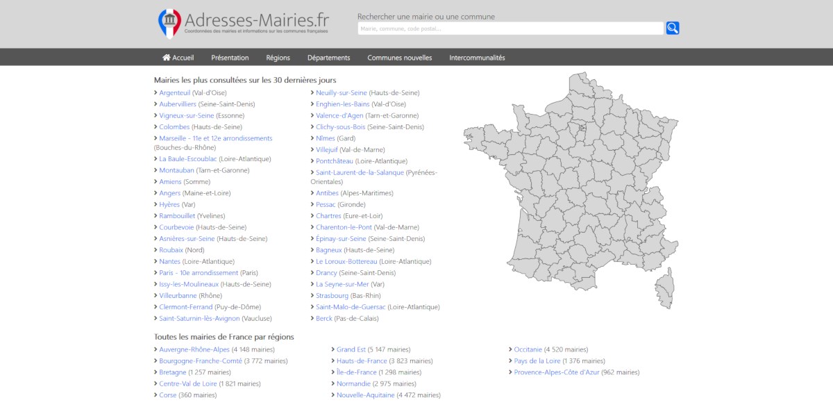 Site Adresses-Mairies.fr